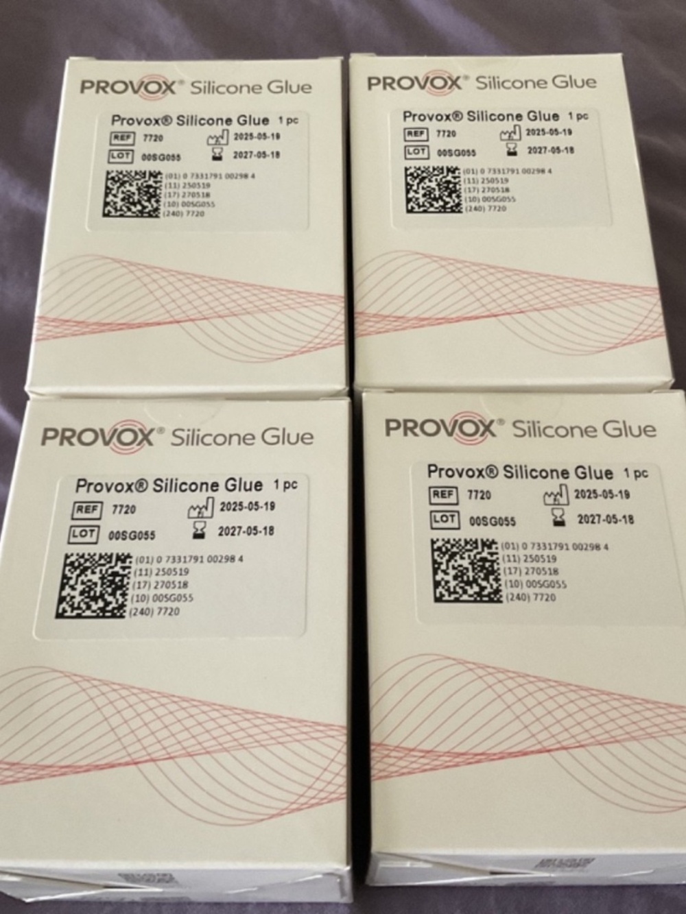 4 New Boxes PROVOX HME System Silicone Glue 30ml Ref 7720 FAST SHIP!!